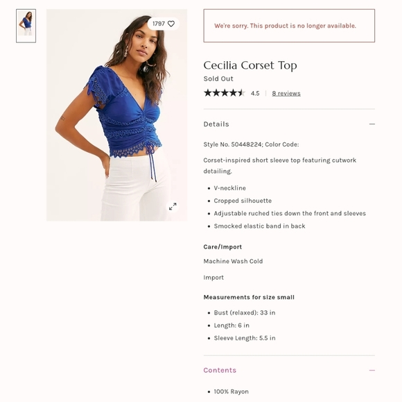 Free people Cecilia corset crop top blouse lilac berry - Picture 15 of 15